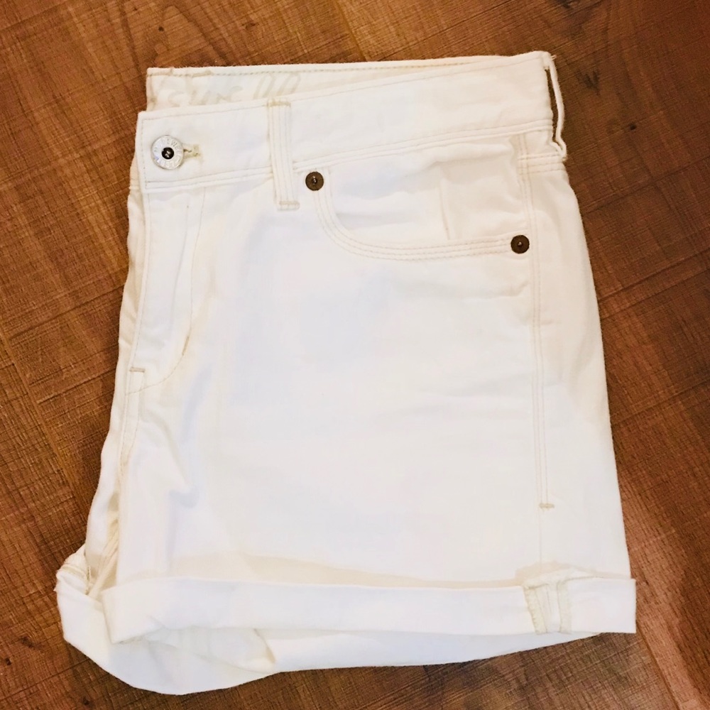 Madewell white jean shorts